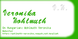 veronika wohlmuth business card